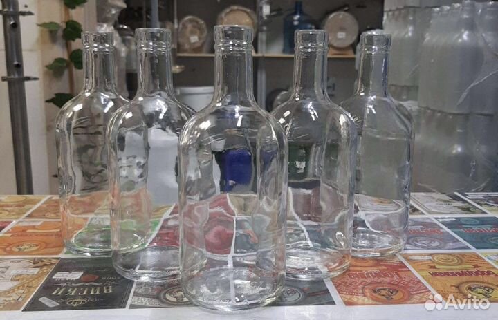 Стеклянная бутылка 0 5 и 1 литр
