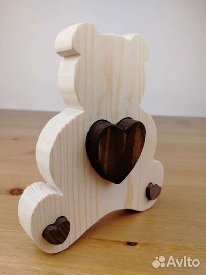 Деревянный пазл Медвежонок.Ручная работа