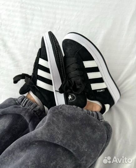 Adidas Campus 00s Black/White кроссовки женские