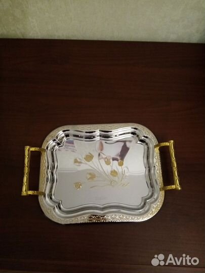 Поднос металлический с ручками Kaiserhoff