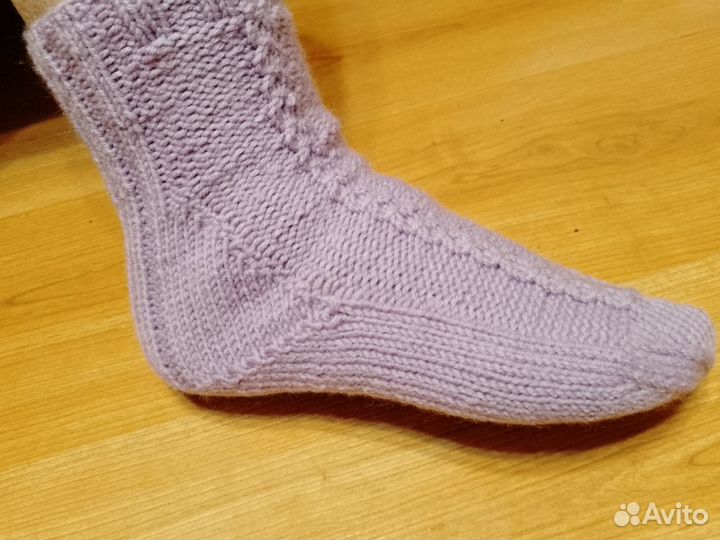 Носки шерсть, ручная вязка