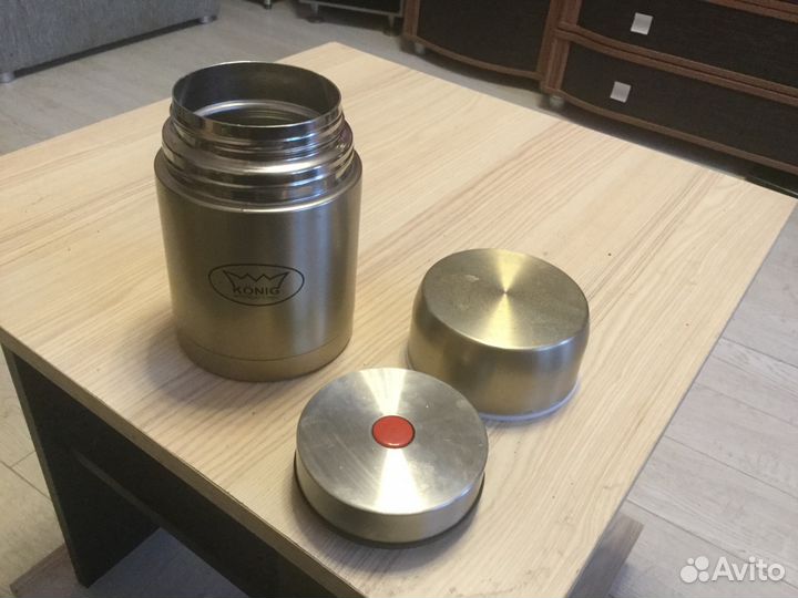 Термос для еды Konig цельнометаллический, 0.75л