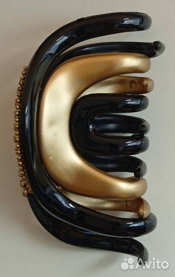 Заколка-краб для волос со стразами