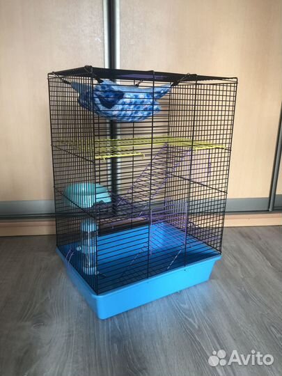 Клетка с аксессуарами для крысы,хомяков