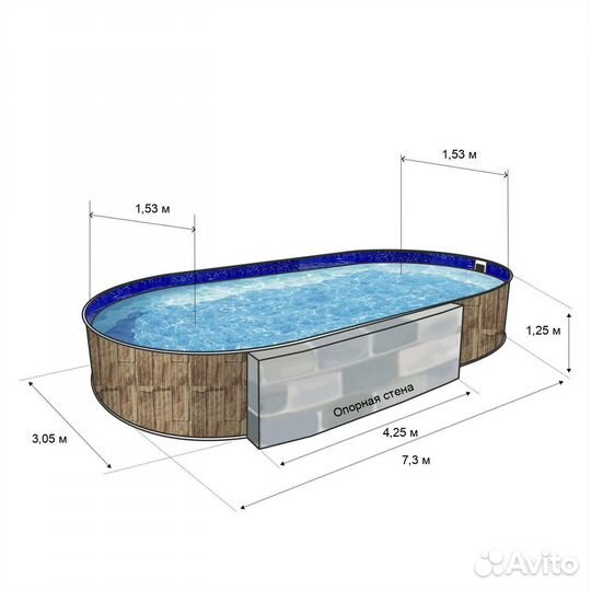 Каркасный бассейн Лагуна