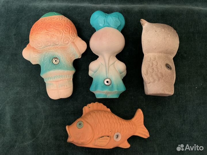 Резиновые игрушки пищалки СССР