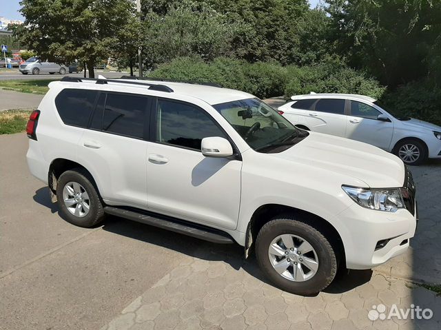 Рейлинги на крышу Toyota Land Cruiser Prado черные