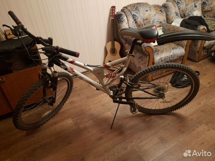 Взрослый горный велосипед, двухподвес