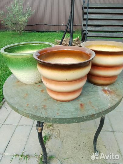 Керамические горшки для цветов бу