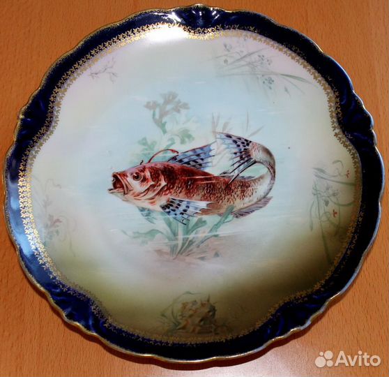 Антикварные тарелки Jaeger Co., Bavaria, 1900 г