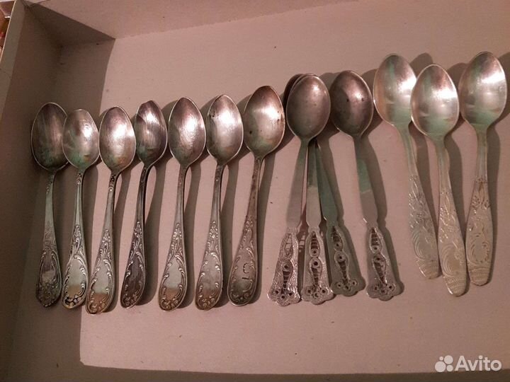 Мелхиоровие ложки СССР. позолота