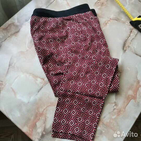 Брюки zara хлопок принт