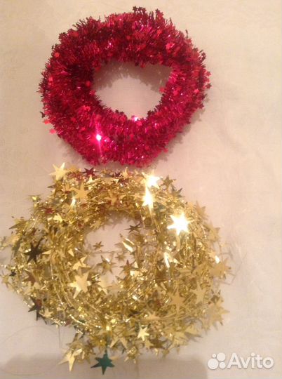 Мишура и ёлка из мишуры