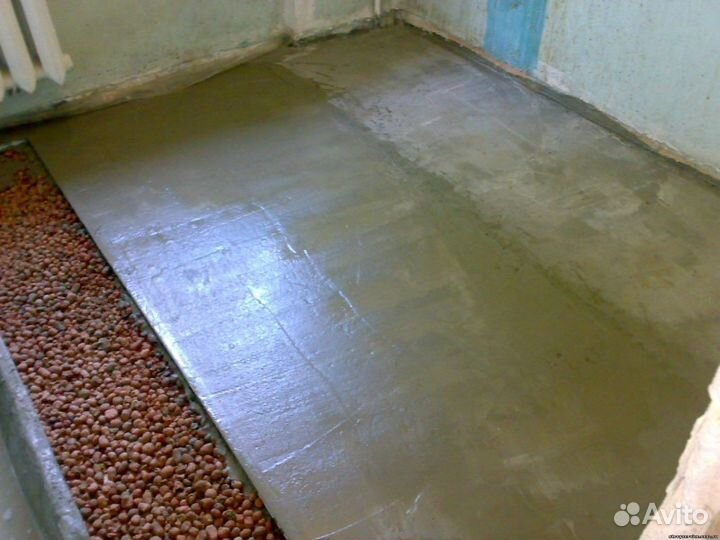 Цементная стяжка по маякам.Сухая стяжка кнауф