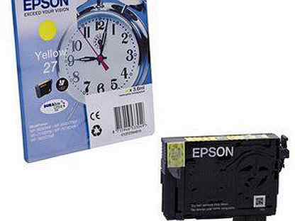 Картридж Epson C13T27044020 желтый, № 27 оригиналь