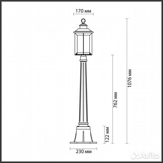 Уличный светильник Odeon Light 4961/1F Mavret
