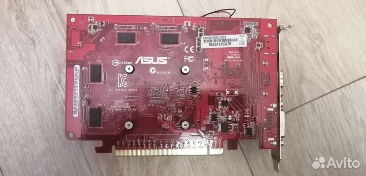 Видеокарта asus Radeon HD 6670 800Mhz PCI-E 2 1Gb