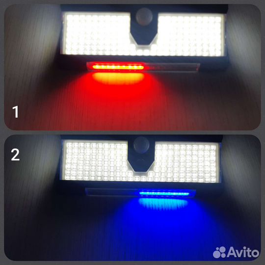 Мощный фонарь с датчиком движения солнечный