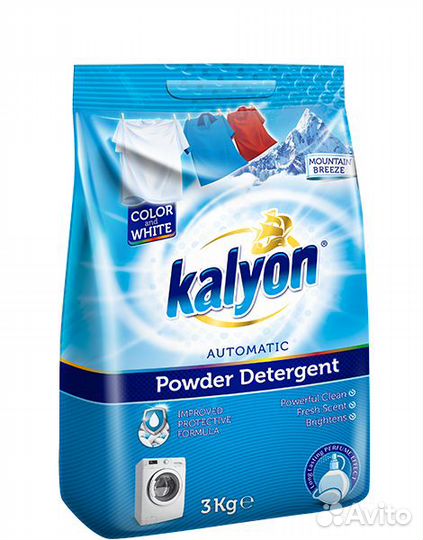 Kalyon стиральный порошок - горный бриз 3 кг /6