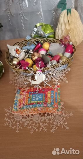 Елка искусственная и дед мороз СССР