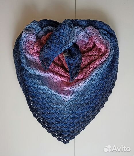 Бактус шарф вязаный ручная работа