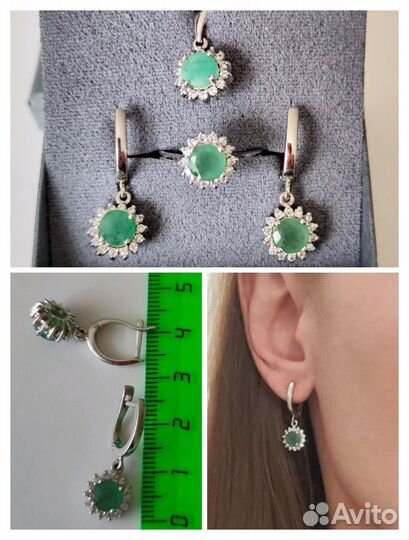 Серьги серебро