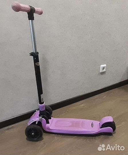 Самокат детский трехколесный светящиеся колеса