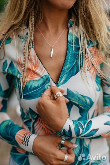 Подвеска из серебра Серфборд Snap