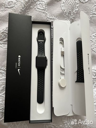 Часы apple watch nike+ series 3 42 mm