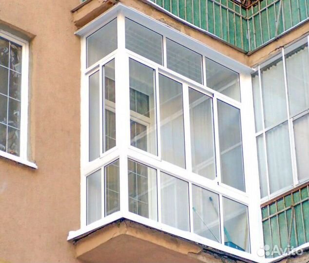 Остекление балконов и лоджий под ключ D6082