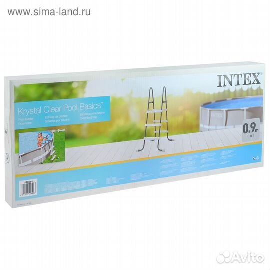 Лестница для бассейна, h90 см, 28064 intex