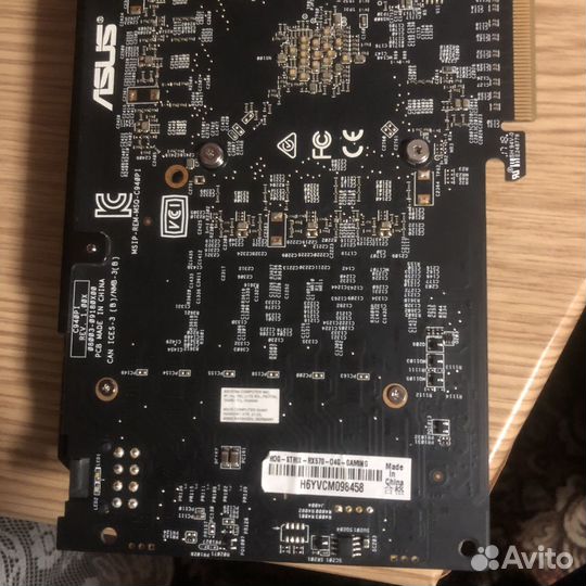 Видеокарта Asus rx 570 4gb