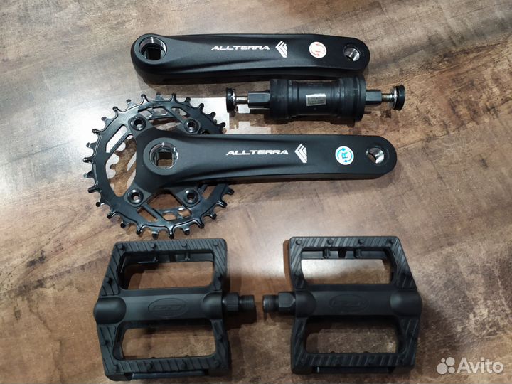 Система All Terra 1Х, педали GT, каретка Feimin