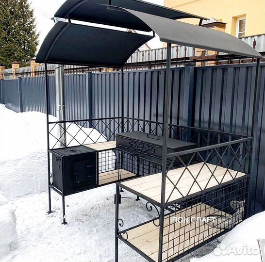 Мангал с крышей