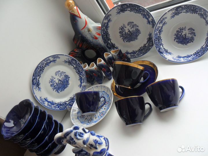 Посуда кобальт, лфз и др. СССР