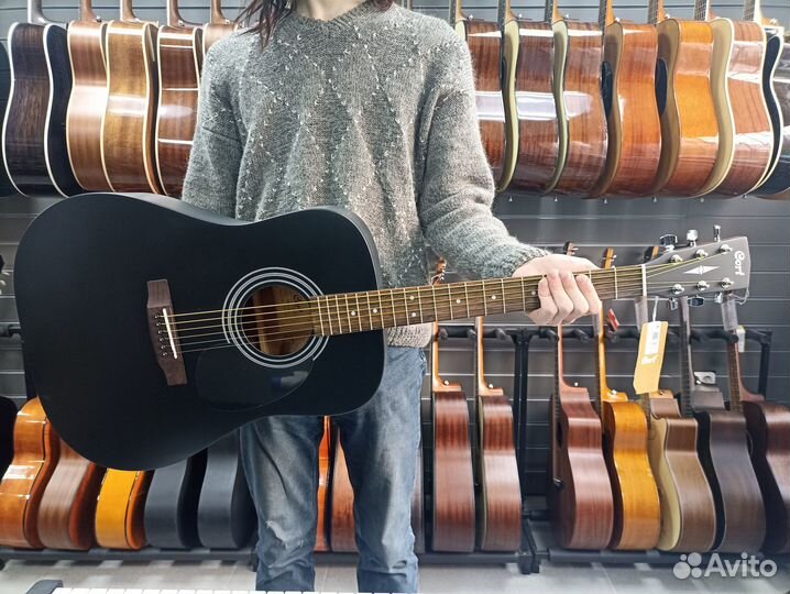 Cort AD810-BKS черная акустическая гитара Б/У
