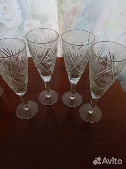Фужеры, бокалы, стаканы СССР. Хрусталь. Винтаж