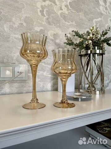 Подсвечники стеклянные