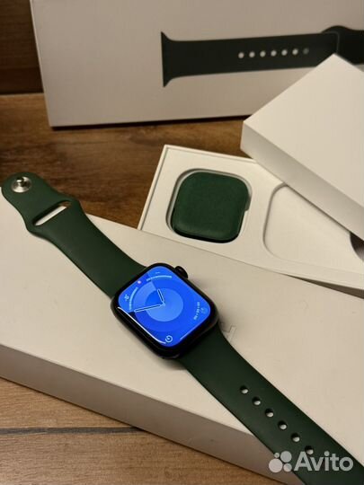 Apple Watch 7 41mm green (Комплект/ Акб 93%)