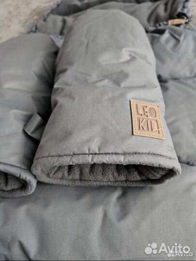 Зимний конверт в коляску и варежки leokid