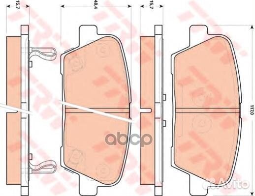 Колодки тормозные дисковые зад GDB3499 TRW