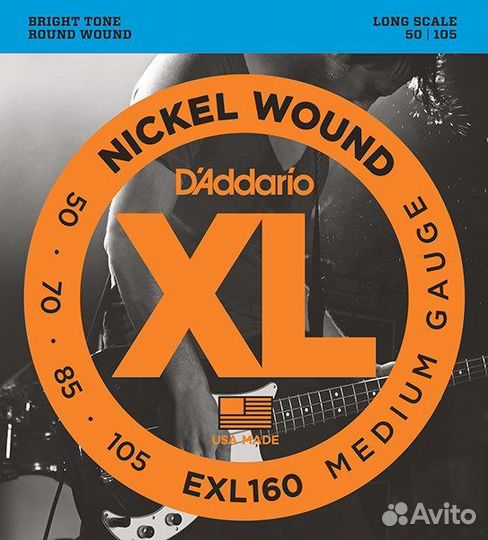 DAddario EXL160 XL nickel wound Струны для бас-ги