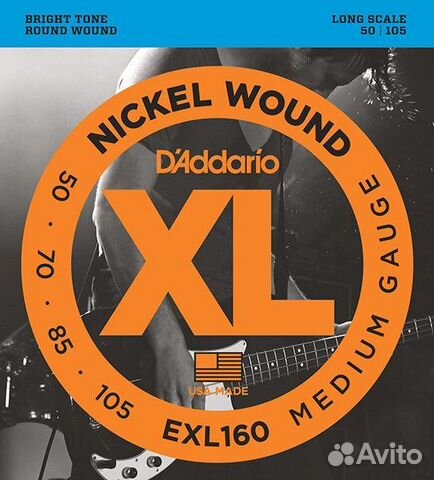 DAddario EXL160 XL nickel wound Струны для бас-ги