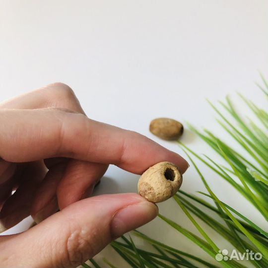 Деревянные бусины для рукоделия овальные