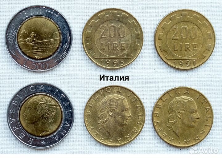 Монеты Испания Португалия Италия Греция Мальта