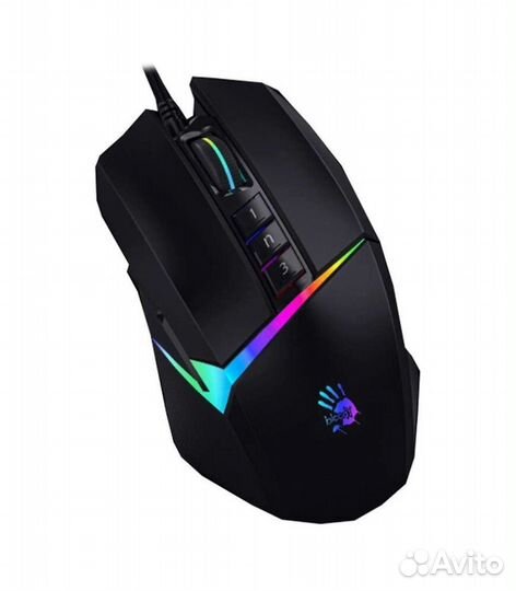 Игровая проводная мышь A4Tech Bloody W60 Max, черн