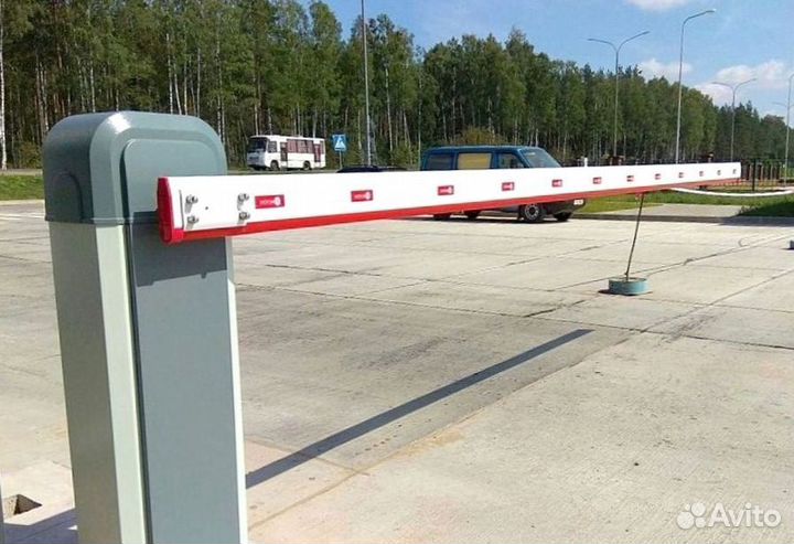 Установка шлагбаума