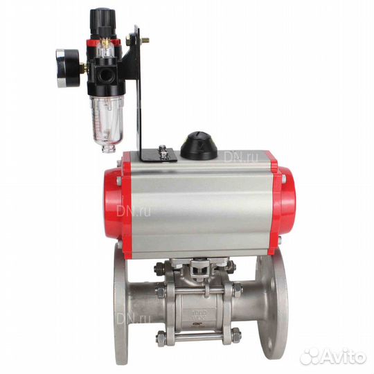 Кран шаровой DN.ru BV3232P(3pc) -FP-F-ISO-H Ду65 Ру25, трехсоставной полнопроходной фланцевый, нержа