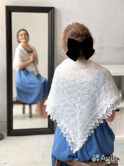 Оренбургский пуховый платок (паутинка)