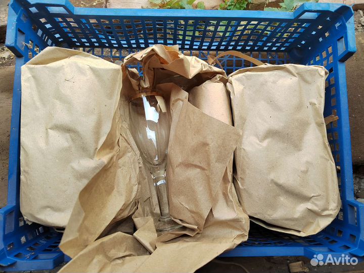 Винтажные фужеры хрустальные СССР новые